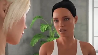 Big tits Trans cum while anal